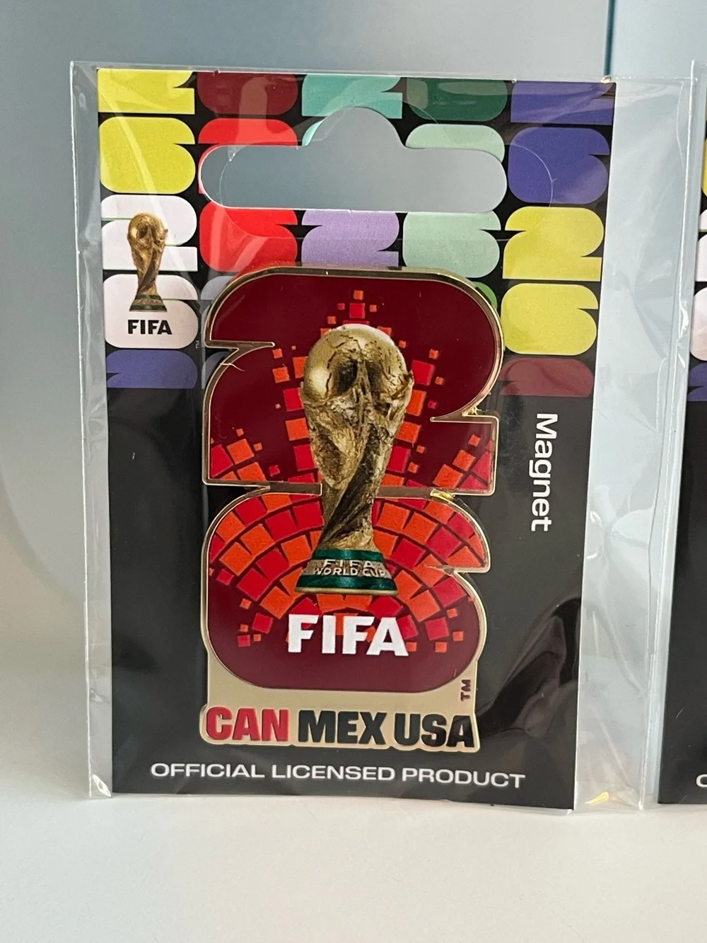 FIFA World Cup 2026 Can Mex USA Magnet Souvenir Soccer Football x 2